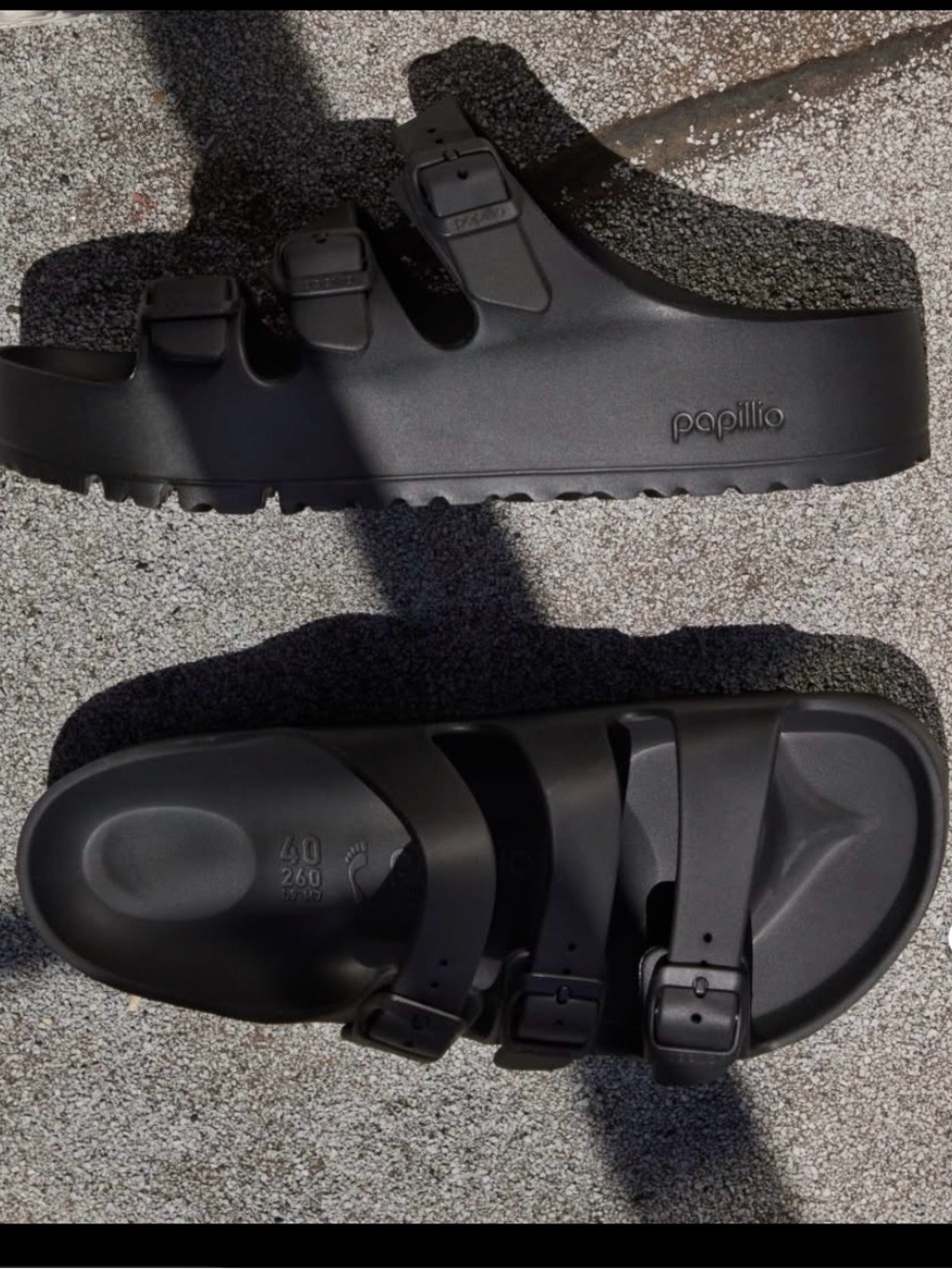 Birkenstock Women's Double Buckle Slide Sandals in black